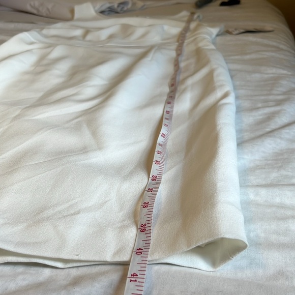 Le Suit Crepe Open Front Jacket & Crewneck Sheath Dress Suit - Picture 11 of 14